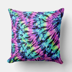 Färgfull Retro Tie-Dye Kudde