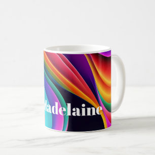 Färgfull Retro Vågar Groovy Kaffemugg