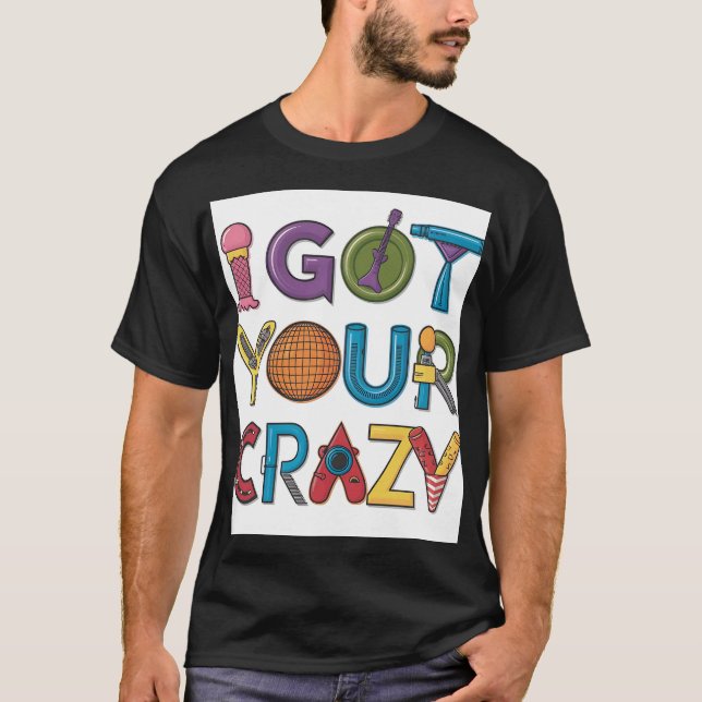 Färgfull retrotypografi-design med lekfull t shirt (Framsida)