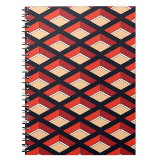 Färgfull Rhombus: Vintagens geometriska bakgrund Anteckningsbok