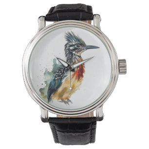 Färgfull Roadrunner i vatten färg Armbandsur