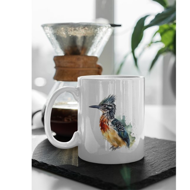 Färgfull Roadrunner i vatten färg Kaffemugg (Skapare uppladdad)