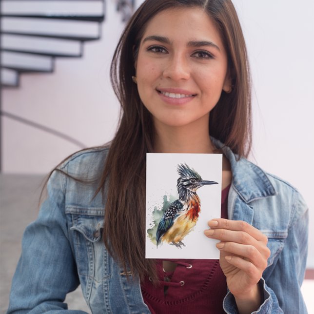 Färgfull Roadrunner i vatten färg Vykort (Skapare uppladdad)