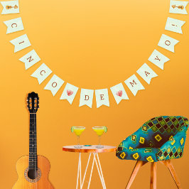 Färgfull Roligt Cinco de Mayo Vimplar