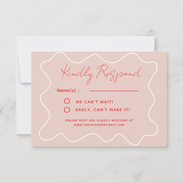 Färgfull Roligt Retro Whimsialist Minimalist Bröll OSA Kort (Baksida)