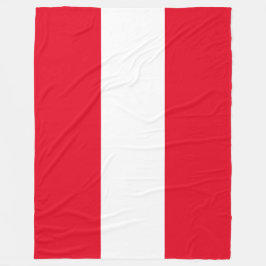 Färgfull Roligt Sporty Bright Red White Wide Rand Fleecefilt