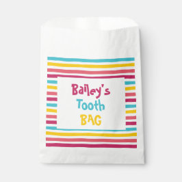 Färgfull Roligt Strimmad Candy Little Tooth Bag