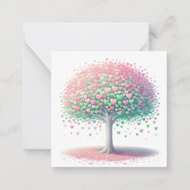 Färgfull romantisk anteckningskort (Framsida)