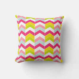 Färgfull Rosa ZigZag Chevron Mönster Kudde