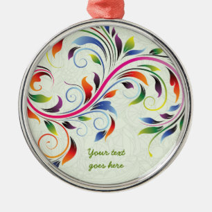 Färgfull rulla löv, blommigt av kalk, ornament