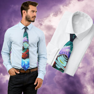 Färgfull Rymden Sci Fi Tie Slips