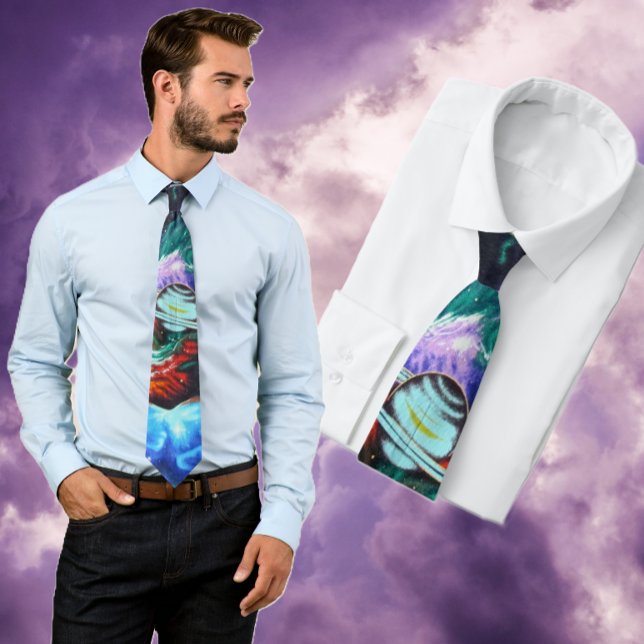 Färgfull Rymden Sci Fi Tie Slips (Skapare uppladdad)