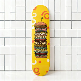 Färgfull sandwich Stack-teckning Mini Skateboard Bräda 18,5 Cm