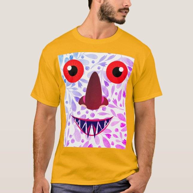 Färgfull Scary Ghost T-shirt-design T Shirt (Framsida)