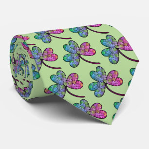 Färgfull Shamrock Tie Slips