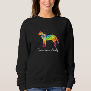 Färgfull Siberian husky Hund Mamma Siberian husky T Shirt
