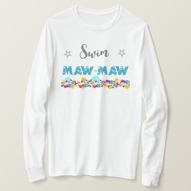 Färgfull Simma Maw-Maw-Maw T Shirt (Design framsida)