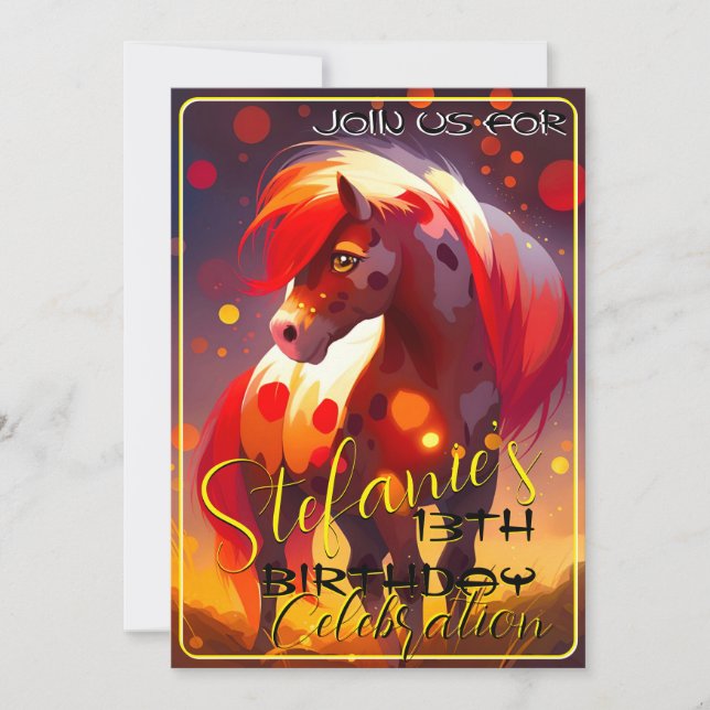 Färgfull själ Pony 32-dagars inbjudan (Framsida)