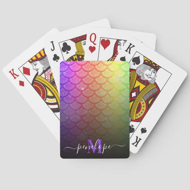 Färgfull Sjöjungfru Casinokort (Baksidan)
