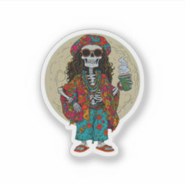 Färgfull Skeleton Pappa Klistermärken