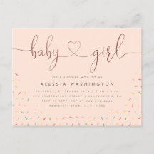 Färgfull skugga av Ro Guld Girl Baby Shower