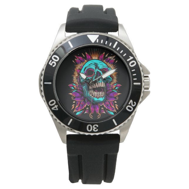 Färgfull Skull Armbandsur (Framsida)