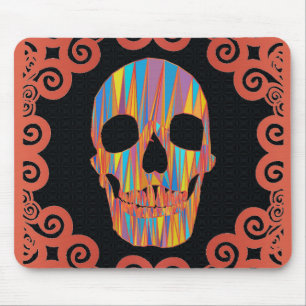 Färgfull Skull Musmatta