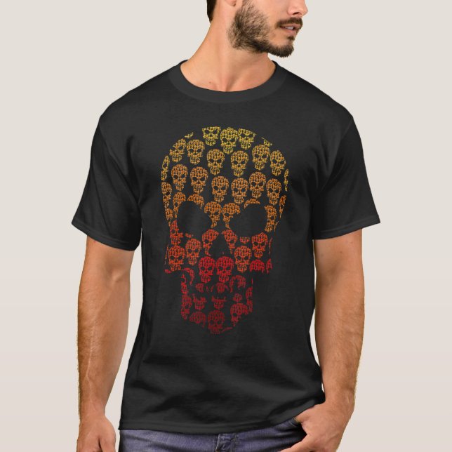 Färgfull Skull T Shirt (Framsida)
