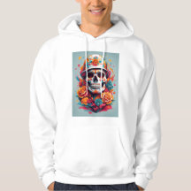 Färgfull Skull T-shirt Hoodie
