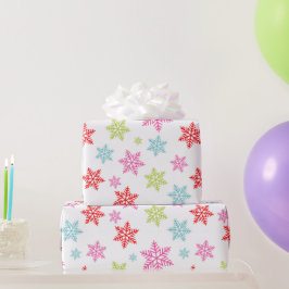 Färgfull snöflake Mönster - Festive Winter Design Presentpapper