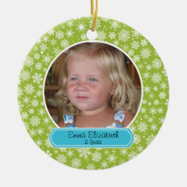 Färgfull snöflingorprydnad julgransprydnad keramik