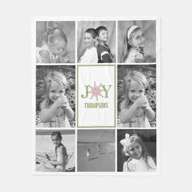 Färgfull snöflummel Whimsical Joy Photo Fleecefilt (Framsidan)