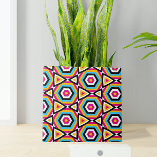 Färgfull Snyggt Modern Mosaic Geometric Mönster Kakelplatta