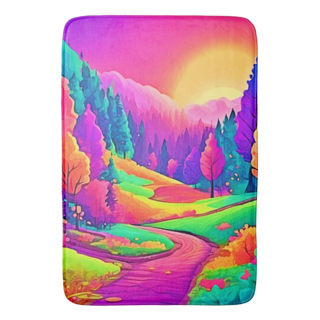 Färgfull solnedgång badrumsmatta (Framsidan (Vertikal))