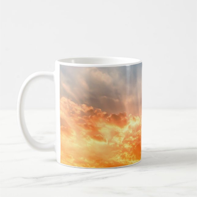 Färgfull solnedgång: Fiery himlar twilight. Kaffemugg (Vänster)