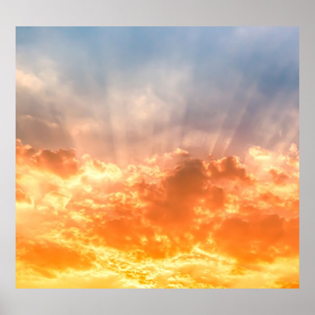 Färgfull solnedgång: Fiery himlar twilight. Poster (Framsidan)