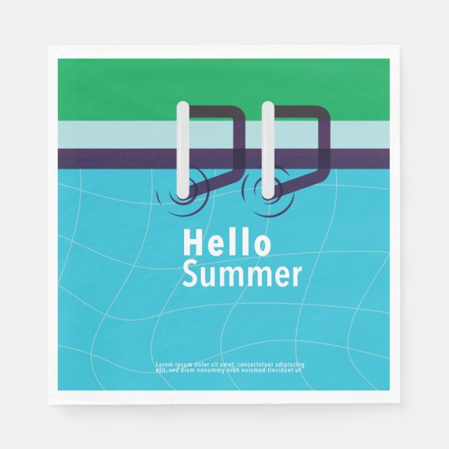 Färgfull sommar pappersservett (Framsidan)