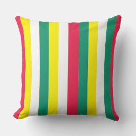 Färgfull sommar Rand Mönster Kudde