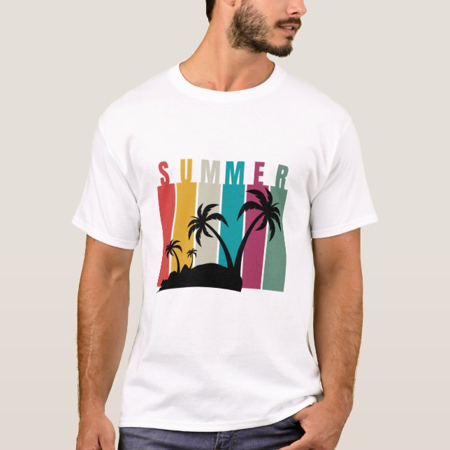 Färgfull sommar t shirt (Framsida)