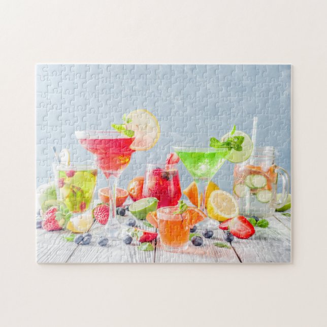 Färgfull sommarklippsvans och smörgåspån pussel (Horisontell)