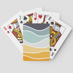Färgfull sommarretro stil vinkarare casinokort