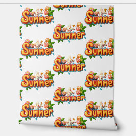 Färgfull sommartext med Beach Inslag