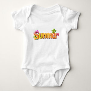 Färgfull sommartext med stjärnor t shirt