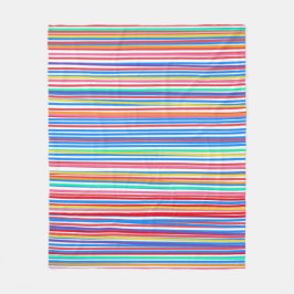 Färgfull sommartid Rand Mönster Fleecefilt