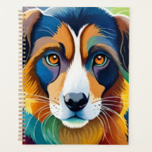 Färgfull söt hund porträtt nära varandra