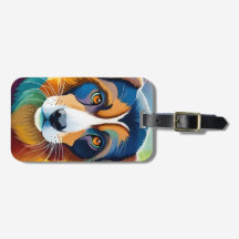 Färgfull söt hund porträtt nära varandra