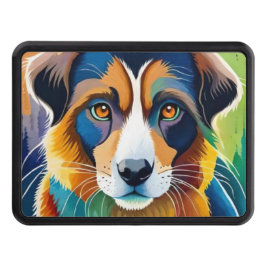 Färgfull söt hund porträtt nära varandra dragkroksskydd