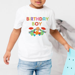 Färgfull sötad Roligt Candy Birthday Boy T Shirt
