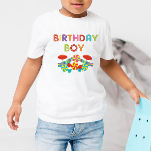 Färgfull sötad Roligt Candy Birthday Boy T Shirt