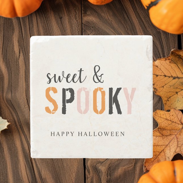 Färgfull sötsak och taloky | HAPPY HALLOWEEN Stenunderlägg (Skapare uppladdad)